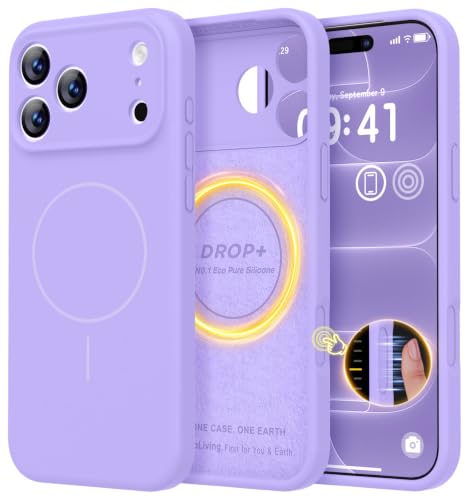LOVE 3000 Magnetic for iPhone 18 Pro Max Case Silicone, Light Purple