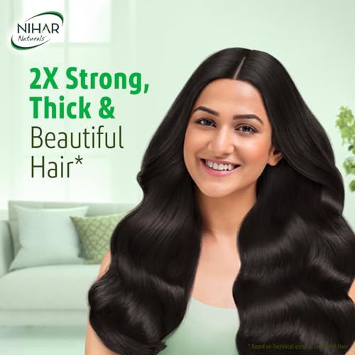 Image of Nihar Naturals Non Sticky,Coconut Hair Oil For Thick & Strong Hair, Jasmine, 550ml