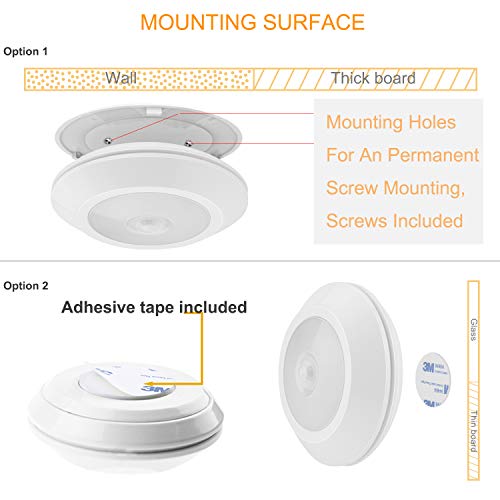 Honwell Motion Sensor Light, Wireless Battery Powered Warm White Motion Sensor Lights, Stick Closet Lights, Safe Led Stair Lights, Wall Lights For Hallway, Motion Activated Step Lights (4Pack) #TOP6