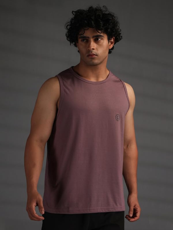 Image of CHKOKKO Tank Tops Sleeveless T-Shirt for Men Gym Wear Vest Solid Stylish Round Neck Running Sando for Sports Workout Fitness & Casual or Beach Wear