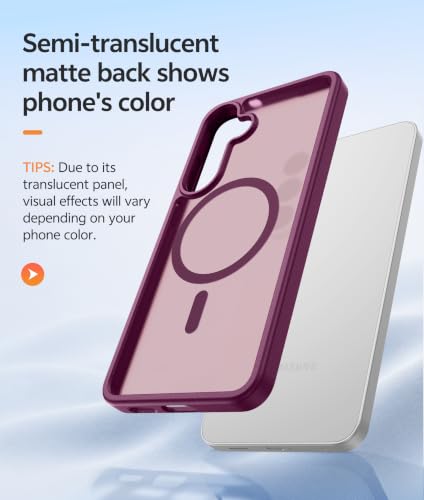Image of FNTCASE for Samsung Galaxy S26 FE / S25 FE Case, Fit for Magsafe Wine Red