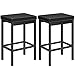 Produktbild HOOBRO Barhocker 2er-Set, Barstuhl für die Küche, Küchenhocker 5 cm gut gepolsterte Sitzfläche, 63 cm hoch, einfache Montage, für Küche, Restaurant, Cafeteria, Theke, Schwarz EBB21BY01
