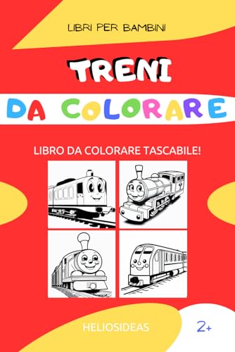 Treni da colorare: Libro da colorare tascabile
