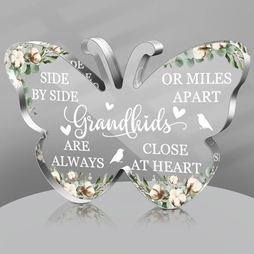 Jetec Grandma Gift Acrylic Heart Shape Butterfly Shape Sign from ...