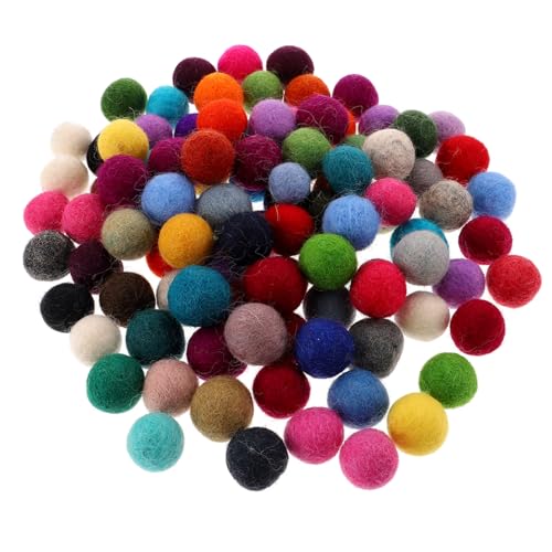 Boules en feutre de laine DIY ORFOFE : lot de 100 pièces multicolores pour loisirs créatifs