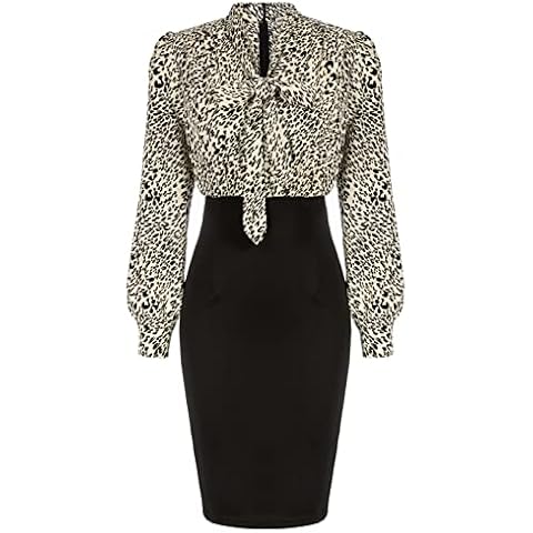 Vestido de Novia de Trabajo de Leopardo de Manga Larga XL Cover