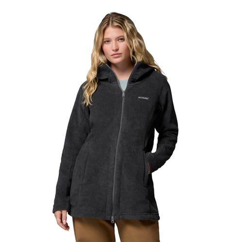 Columbia Women's Benton Springs II Long Hoodie, Charcoal Heather, 3X Plus