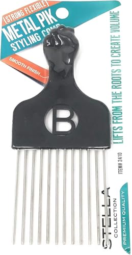 Peine afro negro metálico Magic Black estándar miniatura 1