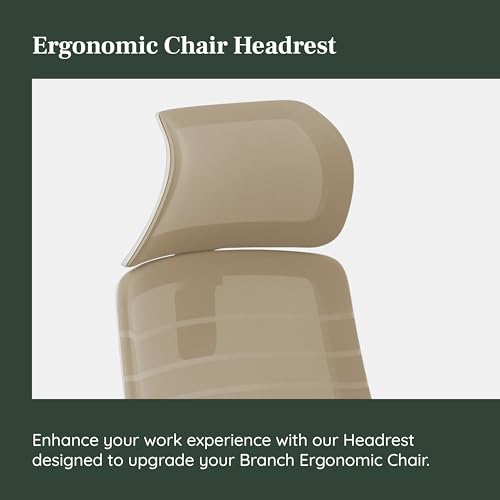 Image of Branch Adjustable Headrest Attachment - Compatible Only Ergonomic Chair - Adjustable Height for Personalized Neck and Head Support - Sand