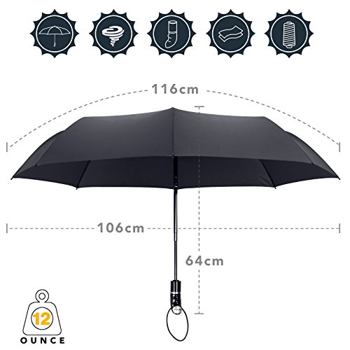 Ombrello Pieghevoli Antivento, Fnova Ombrello