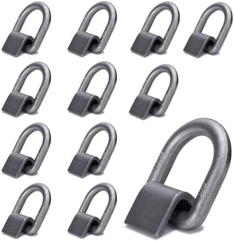 2pcs Weld-on Ring Heavy Duty Weld-on D Ring Trailer Tie Down Anchor(1/2