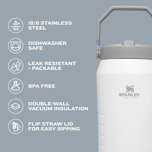 Image of STANLEY IceFlow 2.0 Flip Straw Jug with Handle 64 oz | Twist On Lid and Flip Up Straw | Leakproof for Travel and Sports | Insulated Stainless Steel |BPA-Free | Rose Quartz