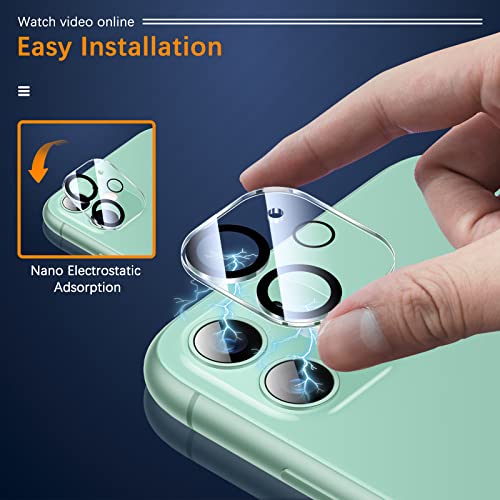 Image of UniqueMe Tempered Glass High Definition Scratch Resistant Camera Lens Protector for iPhone 11 (6.1 inch) 2 Pack