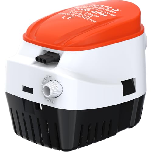 Image of SEAFLO 06 Series Automatic Submersible Bilge Pump - 1100 GPH, 12V, 1-1 /8 inch inch Outlet, 4-Year Warranty! Built-In Float Switch, Snap-Off Strainer, Compact for Marine Boat Yacht, CE & Rohs Certified