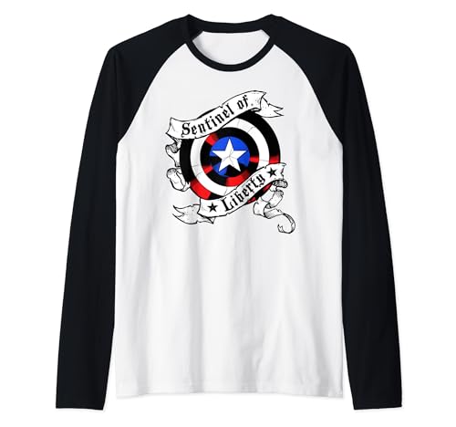T-shirt baseball Captain America Marvel manches raglan idéal pour le quotidien ou un marathon ciné