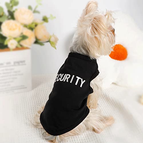 4-Pack Dog Shirt, Security Boss K9Unit Fbi Dog Clothes For Small Dogs Boy, Lightweight Summer Pet Puppy Outfit, Cat Apparel, Black #TOP2