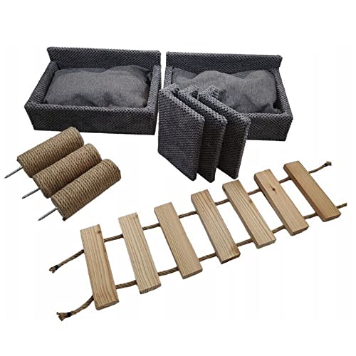 QLS Kletterwand Kletterlandschaft Katzen Katzenliege Wandliege Katzenbett Katzenregal Wandmontage Set 2 (Größe S) QLS Kletterwand Kletterlandschaft Katzen Katzenliege Wandliege Katzenbett Katzenregal Wandmontage Set 2 (Größe S)