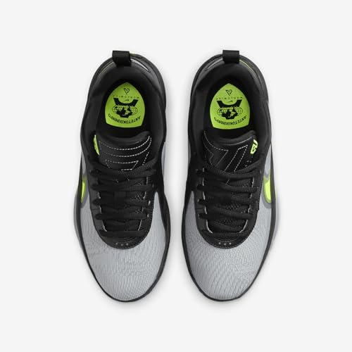 Giannis Freak 6 Big Kids' Basketball Shoes (FQ7378-001, Black/Volt/Volt/Cool Grey) Size 64