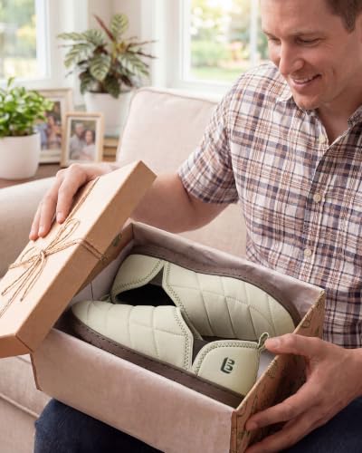 Image of LongBay Men's Outdoor Slippers Two Tone Indoor Bedroom House Shoes Gifts