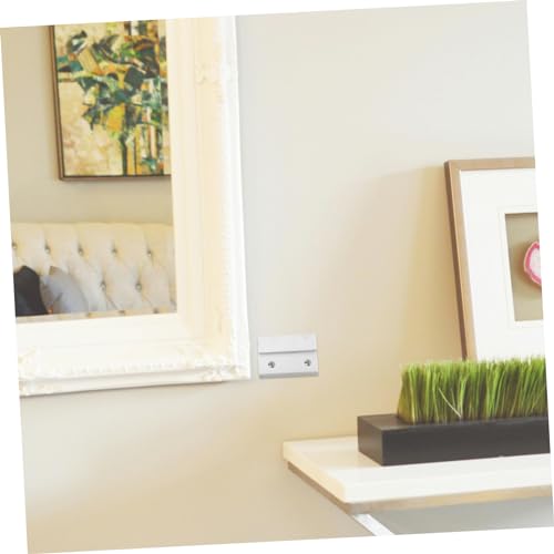 Image of Generic 4pcs Aluminum Picture Hangers Hooks Heavy-Duty Frame Hangers for Easy Wall Mounting Non- Design for Photos and Art for Projects