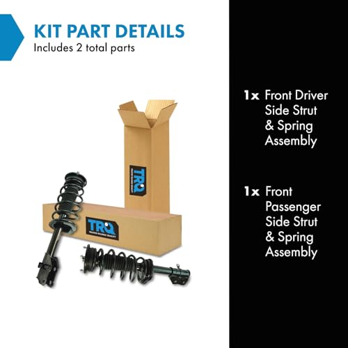 Image of TRQ Front Driver and Passenger Side Strut and Spring Assembly Set Loaded | For 07-10 Ford Edge 07-10 Lincoln MKX