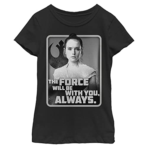 T-shirt Star Wars fille Rey noir pour le look d'école et les loisirs S