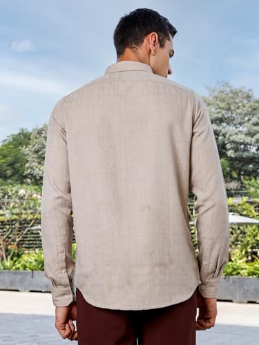 Image of Thomas Scott Men's | Solid | Long Sleeve | Polyster Blend | Casual | Button Down Collar | Shirts for Men