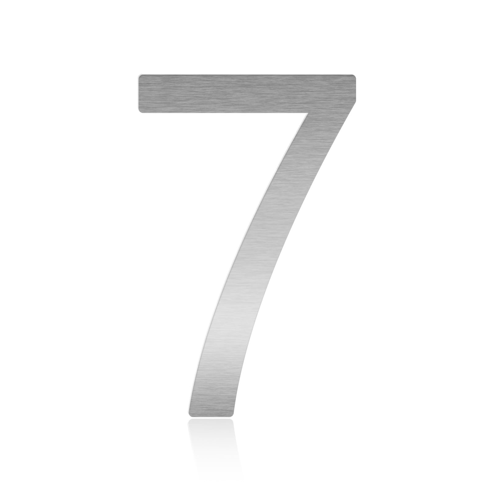5 Inch Metal Letters, Silver Stainless Steel House Address Mailbox Numbers, Perfect for Home Address Plaques, Door Signs, Office Labels, Custom DIY Crafts Homemade Projects, and Modern Decor(Number 7)
