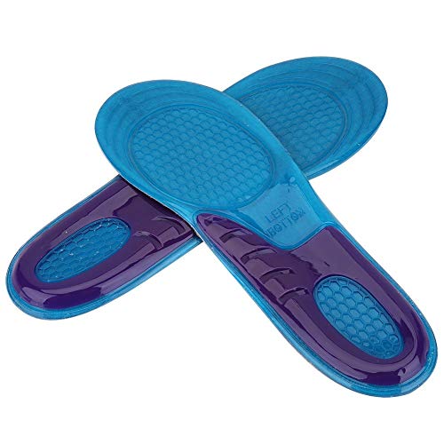 Alomejor Plantillas de Silicona para Hombre y Mujer, Plantillas Deportivas Absorbentes de Impactos, Almohadillas para Pies Adoloridos, Soporte Cómodas para Calzado Diario y Deportivo (Talla L 44 50)