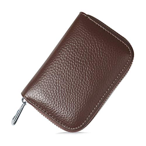 [HAKATA NO MORI LEATHER] 本革 クレジット カード ケース 磁気 干渉 防止 スキミング防止 RFID カード入れ じゃばら 大容量 メンズ レディース (11 ダークブラウン)