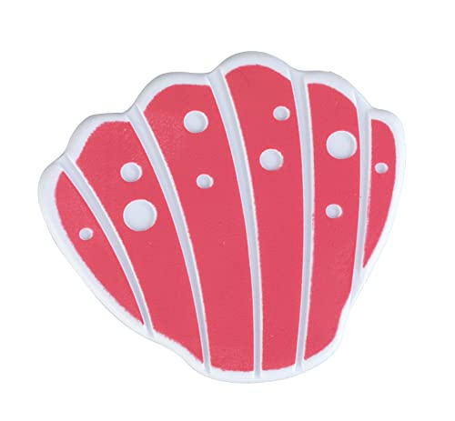 WENKO Set of 5 Non-Slip Stickers, Plastic, 10 x 10.5 cm, Pink, Shell, 12,5 x 4,0 x 13,5 cm
