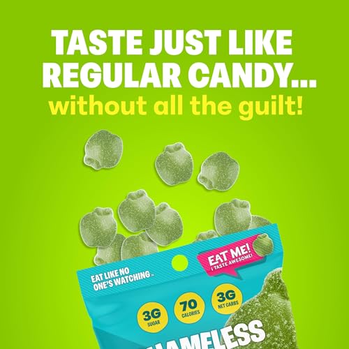 image for Shameless Snacks Green Apple Blast - Sour Candy & Fruit Snacks, Sour A