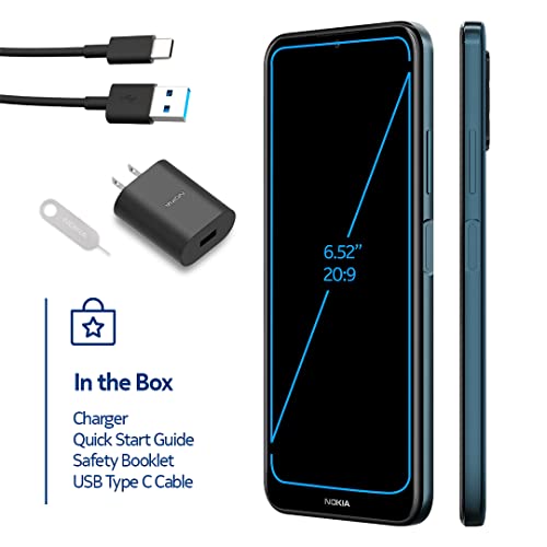 Nokia G100 | Verizon, T-Mobile, AT&T | Android 12 | Unlocked Smartphone | 2-Day Battery | US Version | 3/32GB | 6.52-Inch Screen | 13MP Triple Camera | Polar Night by Nokia - Image 6