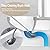 NEWBOVIK Under-Rim Toilet Bowl Brush and Holder Set (Gray), No Dead Corner Toilet Cleaning Brush, Curved Toilet Brush for Bathroom, Compact Toilet Scrubber, Extra Long and Solid Handle Cleaning Brush