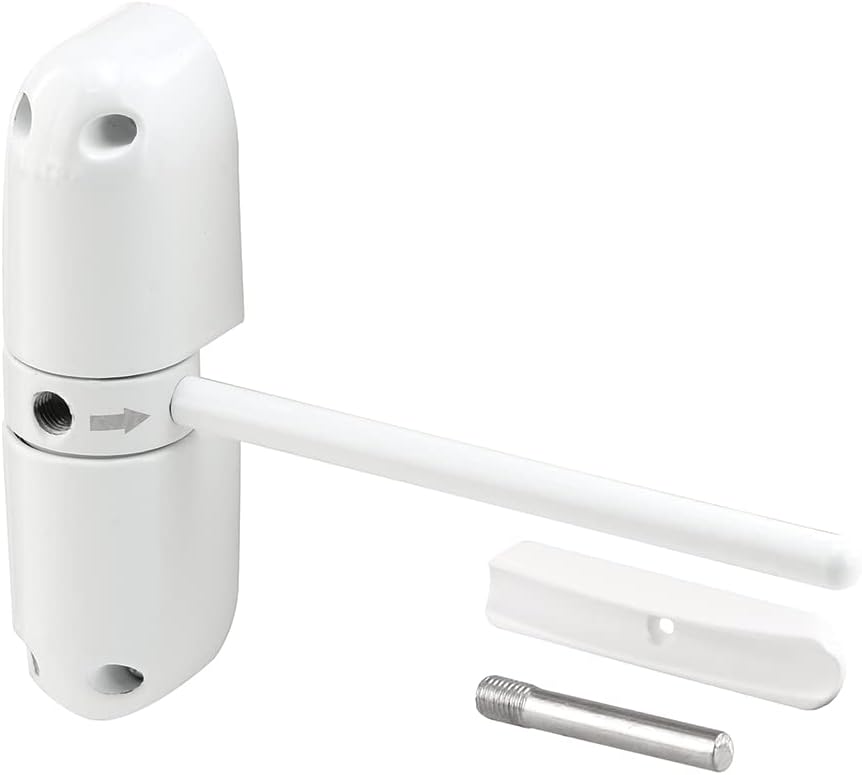 Prime-Line Products KC10HD Safety Spring Door Closer, 4-1/4 in, Diecast Construction, White, Non-Handed