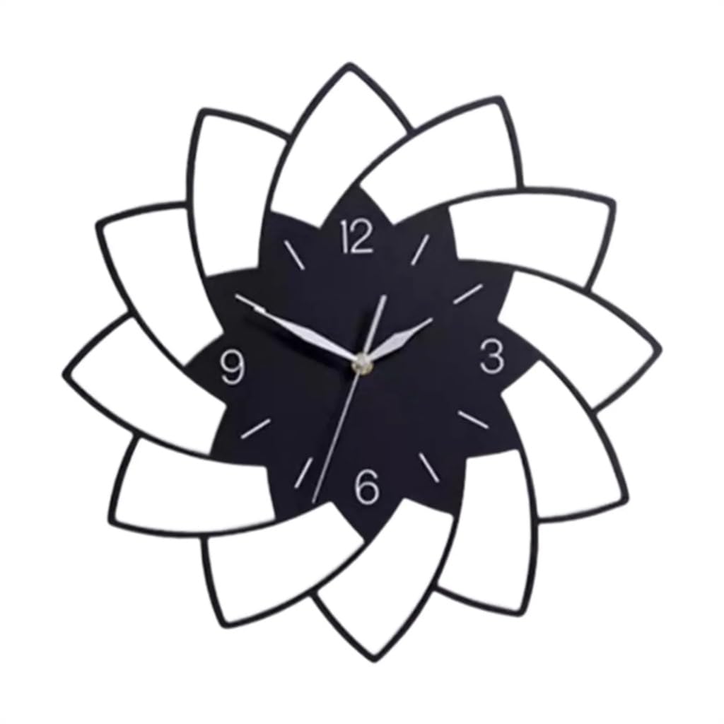 Horloge murale fleur design élégant pour intérieur contemporain