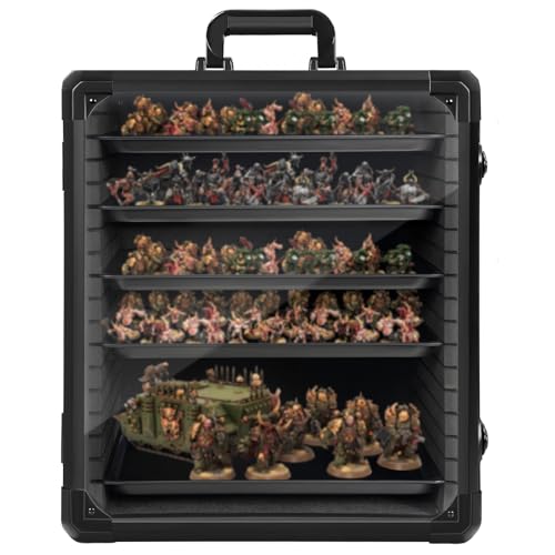 Miniatures Storage Case Miniatures Transport Case Aluminum Alloy Frame with Lock (Large Size)