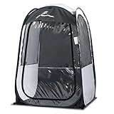 Sportneer 1 Person Sports Tent, Pop Up Tent for Outdoor Spectator, Black, UPF 50 Sun Protection, Water Resistant, 4 Season, Modern Style, 14.75 sq ft, 6 lbs