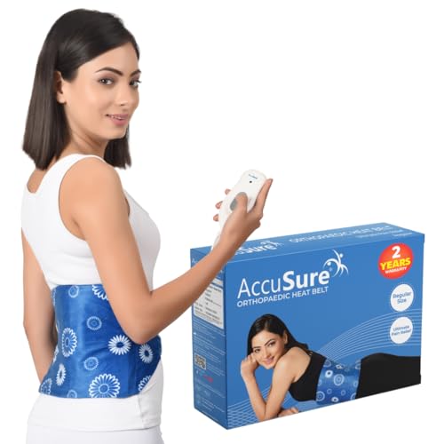 Image of AccuSure H3001 Heating Pad (30x21 cm) Regular Size | Electric Heat Pad for Back, Neck, Shoulder & Period Cramps | Soft Fabric | Fast Heating | Reusable | Temperature Control | Unisex Use