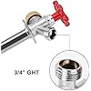 Hromee 12 Inch Frost Free Sillcock, 1/2 Inch Push-to-Connect x 3/4 Inch MHT, No Lead Brass Frost Proof Outdoor Faucet Bib with Backflow Preventer