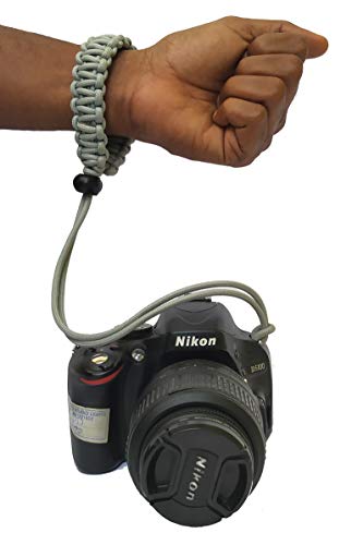 Image of Paracord Wrist Strap for robust hand grip to hold all DSLR camera /heavy gear /Binocular