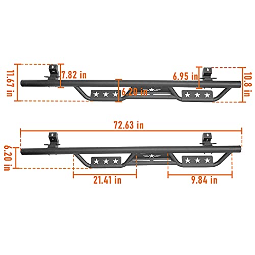 Estribos laterales de acero para Jeep Wrangler JL 2018-2026 miniatura 7