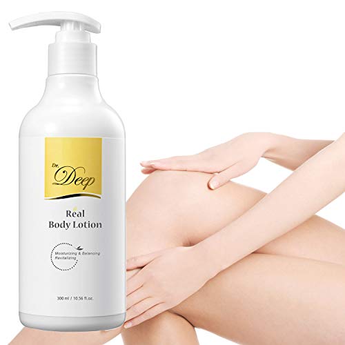 Dr.Deep Real Body Lotion 10.56 fl.oz | Natural Body Cream for Dry Skin | Moisturizing Cream for Dry Skin | Cracked Skin Repair Cream Moisturizer | Dry Skin Cream | Body Lotion for Dry Skin