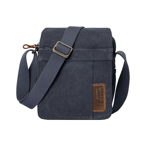 Sac bandoulière compact en toile denim Troop London TRP0220 pour ranger l'essentiel