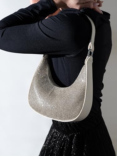 Clutch Purse for Women, Women's Shoulder Handbags, Evening Bags, Rhinestone Purse, Sparkly Purse, Silver Clutch, Black Clutch4