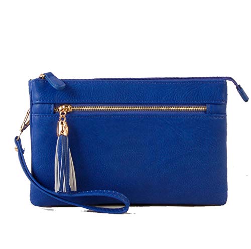 Image of Solene Women's Lightweight Multi Compartment Wristlet Clutch Wallet Crossbody Bag