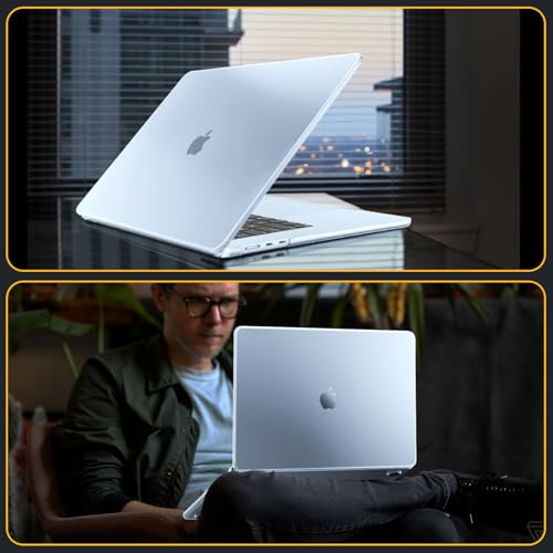 Fintie Hülle Kompatibel mit MacBook Air 15 Zoll M4 M3 M2 A3241 A3114 A2941 (2025-2023), [100% Entspricht der Offiziellen Farbe] Premium Ultradünne Matte Hartschale Schutzhülle Case (Frost Himmelblau)