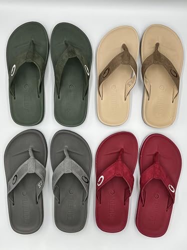 GAMBOL Women’s Flip Flops | EVA Rubber | Elegant Beach Style & Supreme Comfort | Suede-Look Fit with G-BOLD Flip Flop Technology | Ultra-Lightweight for Travel (Red/UK 6) - Image 8