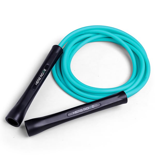 Hererope 6MM PVC Jump Rope for Men & Women Fitness, Speed, Tricks, Cardio Training, Boxing Jump Rope with Unbreakable Handles and Non-Kinking Skipping Rope, Adjustable Jumprope for Indoor Outdoor