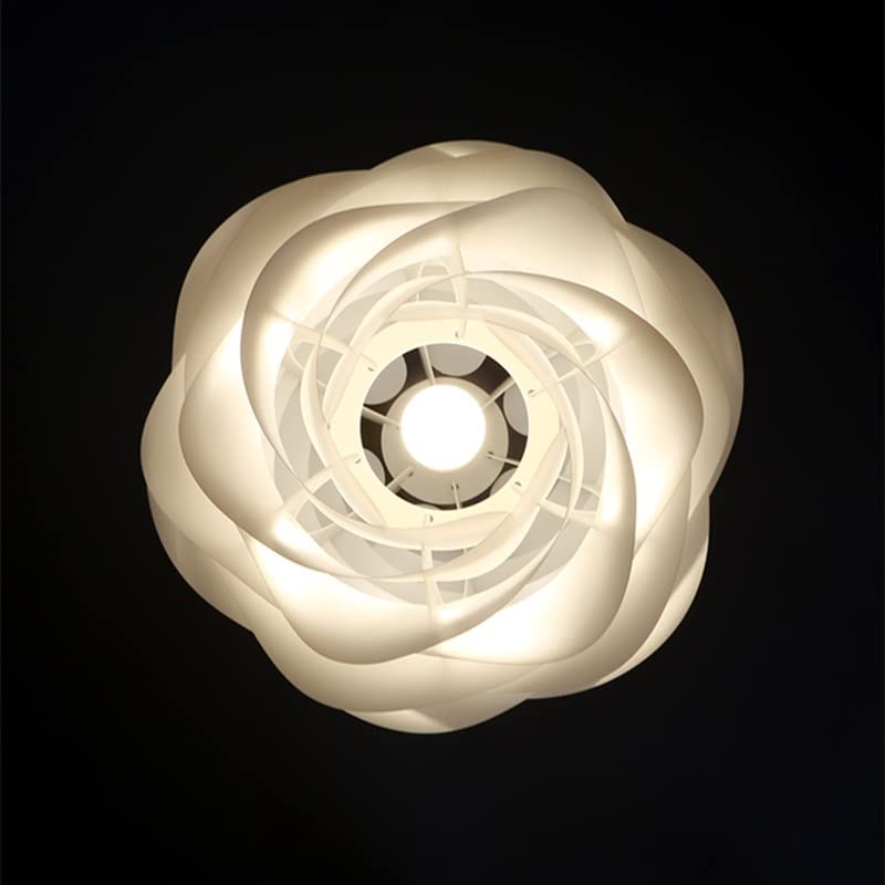 Lustre de plafond rose blanche chic luminaire salon - 4